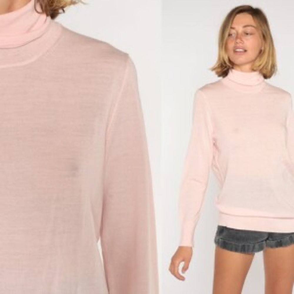 Cotton Mohair Pastel Pink Sweater Marks And Spencer Sz XL